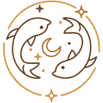 Pisces zodiac sign illustration